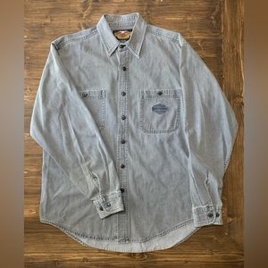 Harley Davidson grey button down